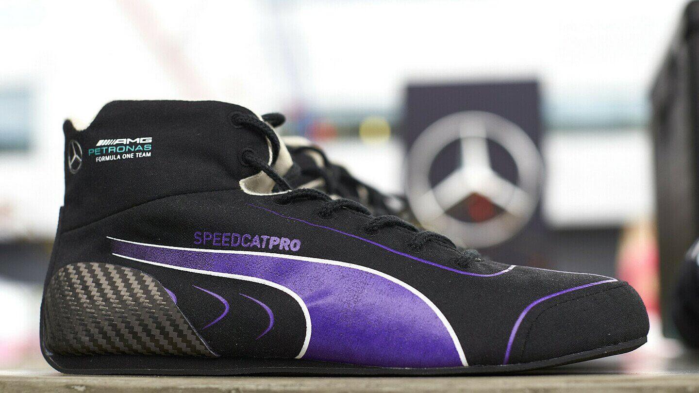 2020 Lewis Hamilton Preseason Used Mercedes AMG Puma F1 Boots – Racing Hall  of Fame Collection